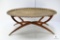 Mid-Century Modern Brass and Wood Coffee Table