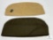 Vintage US Marine Corps Side Caps - Khaki & Olive Green - Size 7 1/4