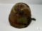 Vintage Military Camouflage Helmet with Cover