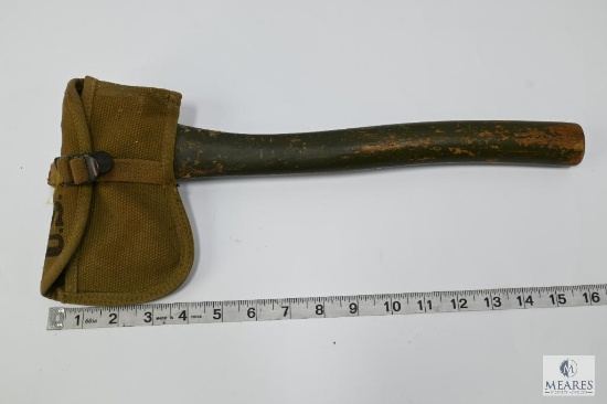 Vintage US Military Hatchet with Canvas Sheath