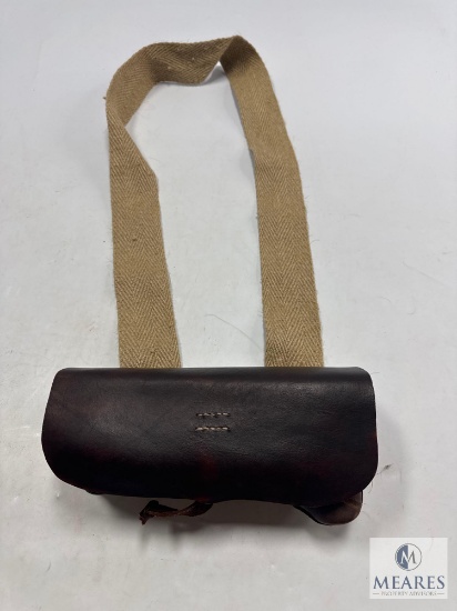 Leather Cartridge Box with Wooden Ammo Holder