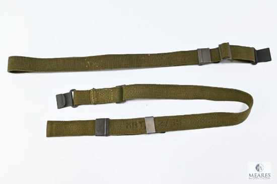 Vintage Military Green Web Belts