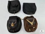Collection of Traditional Scottish Sporrans - Leather and Antler Accents