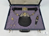 Deluxe Scottish Dress Accessory Set with Sporran, Belt, Sgian Dubh, and Cufflinks