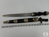 Ornate Dirk with Decorative Sheath and Intricate Bear Claw Pommel