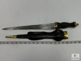 Classic Dirk with Brass Accents and Leather Sheath