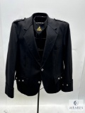 J. Higgins Masonic Black Formal Jacket with Gold Emblem - Size 48 XL