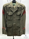 USMC Sergeant's Dress Uniform Jacket with Tie - Size 36 VI