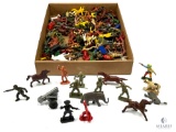 Lot of Toy Soldiers, Cowboys, Animals, and Mini Figures