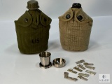Vintage U.S. Military Canteens with Accessories
