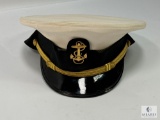 Vintage Bancroft Pak-Cap Naval Officer's Dress Hat - Size 7 1/8