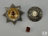 Collection of Sterling Scottish Knights Templar and Cross Insignia Badges