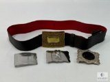 Elegant Leather Belt with Ornate Buckles - Customizable Collection