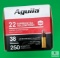 250 Rounds Aguila .22 Long Rifle Ammo. 38 Grain Hollow Point