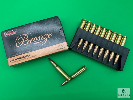 20 Rounds PMC .308 Ammo. 150 Grain Soft Point