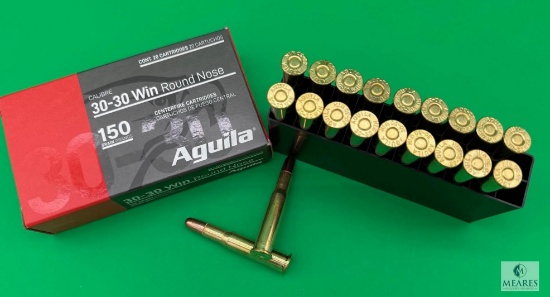 20 Rounds Aguila 30-30 Rifle Ammo. 150 Grain Soft Point
