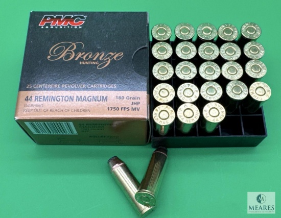 25 Rounds PMC .44 Magnum Ammo. 180 Grain Hollow Point