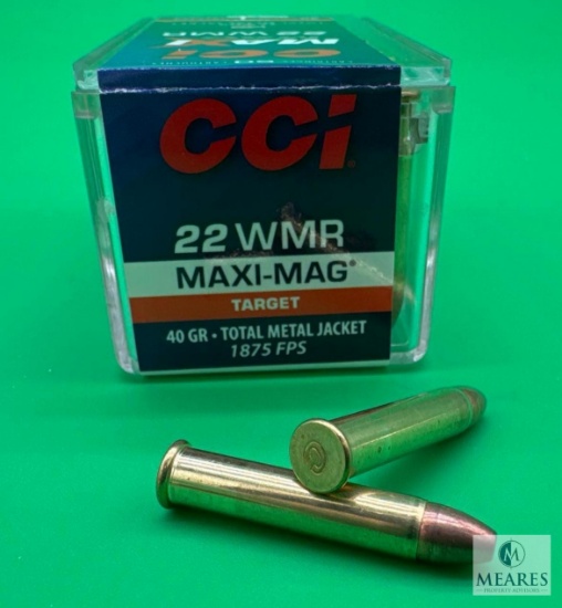 50 Rounds CCI Maxi Mag .22 Magnum Ammo 40 Grain TMJ
