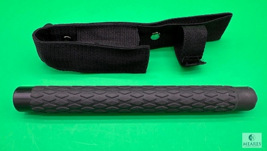New 26" Expandable Baton for Self Defense with Rubber Handle and Carry Sheath