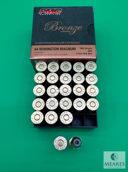 25 Rounds PMC .44 Magnum Ammo. 180 Grain Hollow Point