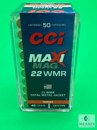 50 Rounds CCI Maxi Mag .22 Magnum Ammo 40 Grain TMJ