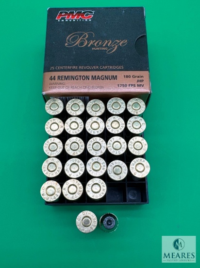 25 Round PMC .44 Magnum Ammo. 180 Grain Hollow Point