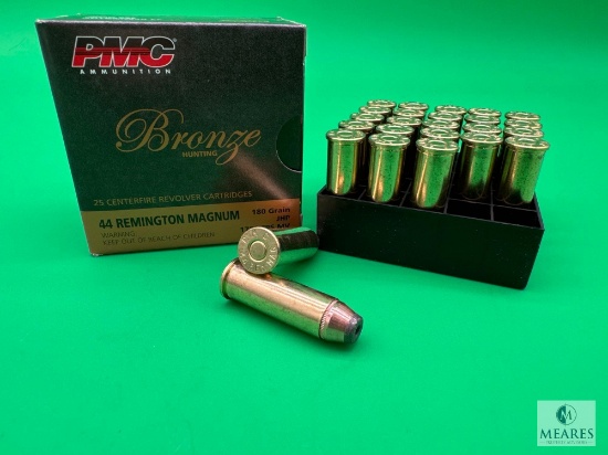 25 Rounds PMC .44 Magnum Ammo. 180 Grain Hollow Point