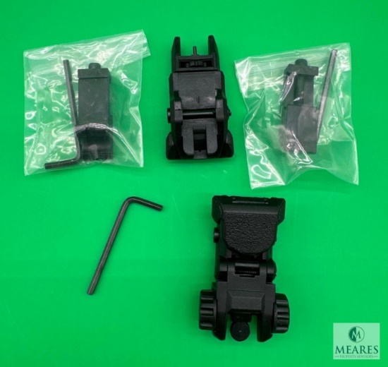 New 45 Degree Offset AR15 Rifle Sights. Great for Use with a Scope