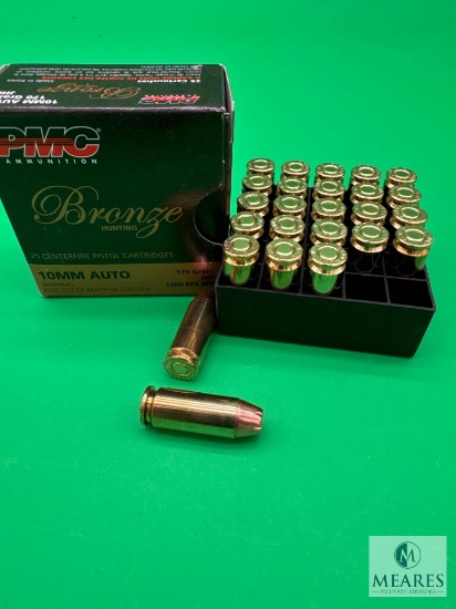25 Round PMC 10mm Ammo. 170 Grain Hollow Point