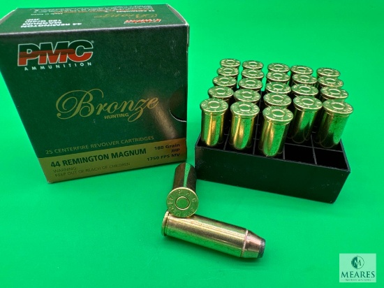 25 Rounds PMC .44 Magnum Ammo. 180 Grain Hollow Point