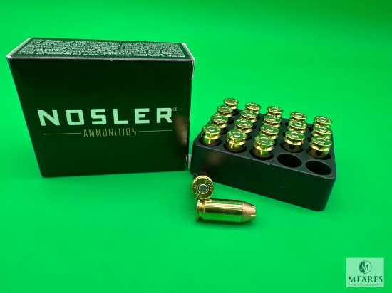20 Rounds Nosler Match .40 S&W Ammo. 180 Grain JHP