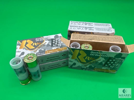 Five Boxes Rio 12 GA Buckshot 00 Buck 9Pellets 2 3/4