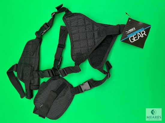 New Ambidextrous Shoulder Holster with Double Mag Pouch Fits Colt 1911, Glock 17,19, Beretta 92