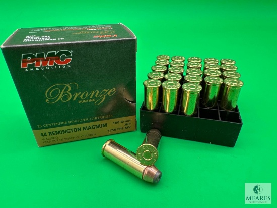 25 Rounds PMC .44 Magnum Ammo. 180 Grain Hollow Point