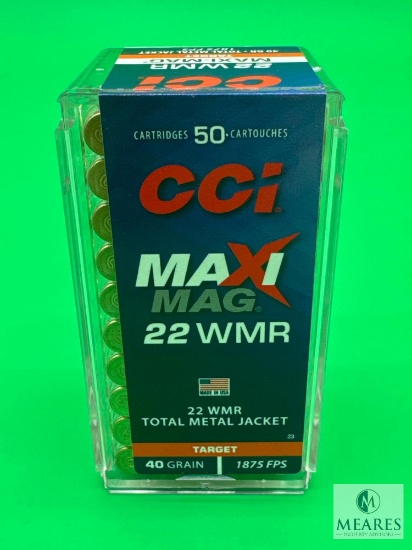 50 Rounds CCI Maxi Mag .22 Magnum Ammo 40 Grain TMJ