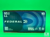 800 Rounds Federal .22 Long Rifle Ammo. 40 Grain