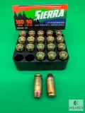 20 Rounds Sierra .380 ACP Ammo. 90 Grain Hollow Point Self Defense