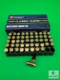 50 Rounds Atlanta Arms .380 ACP Match Ammo. 100 Grain FMJ