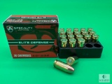 20 Rounds Atlanta Arms .45 ACP Ammo. 185 Grain Hollow Point Elite Defense