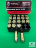 20 Rounds Atlanta Arms Elite Defense 9mm Ammo. 124 Grain Hollow Point