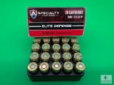20 Rounds Atlanta Arms Elite Defense 9mm Ammo. 124 Grain Hollow Point