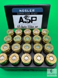 2 Boxes Nosler Match .45 ACP Ammo. 230 Grain Hollow Point