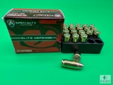 20 Rounds Atlanta Arms Elite Defense 9mm Ammo. 115 Grain Hollow Point