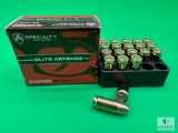 20 Rounds Atlanta Arms Elite Defense 9mm Ammo. 124 Grain Hollow Point