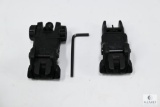 New Flip-up Front and Rear AR15 Rifle Sights - Fully Adjustable
