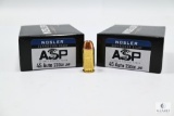 Two Boxes Nosler Match .45 Ammunition - 230-grain Hollow Point