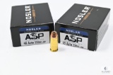 Two Boxes Nosler Match .45 Ammunition - 230-grain Hollow Point
