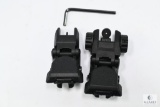 New Flip-up Front and Rear AR15 Rifle Sights - Fully Adjustable