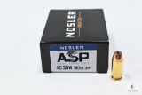 20 Rounds Nosler Match Grade .40 S&W 180-grain Hollow Point