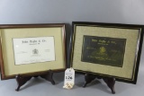 2 Framed John Rigby Ads